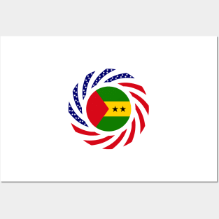 Sao Tomean American Multinational Patriot Flag Series Posters and Art